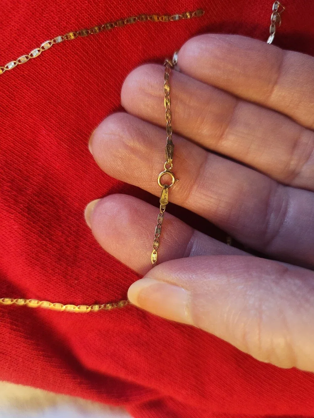 10 Karat Real Rose Gold Dainty 18" Chain *BROKEN* in one place! - Picture 9 of 13